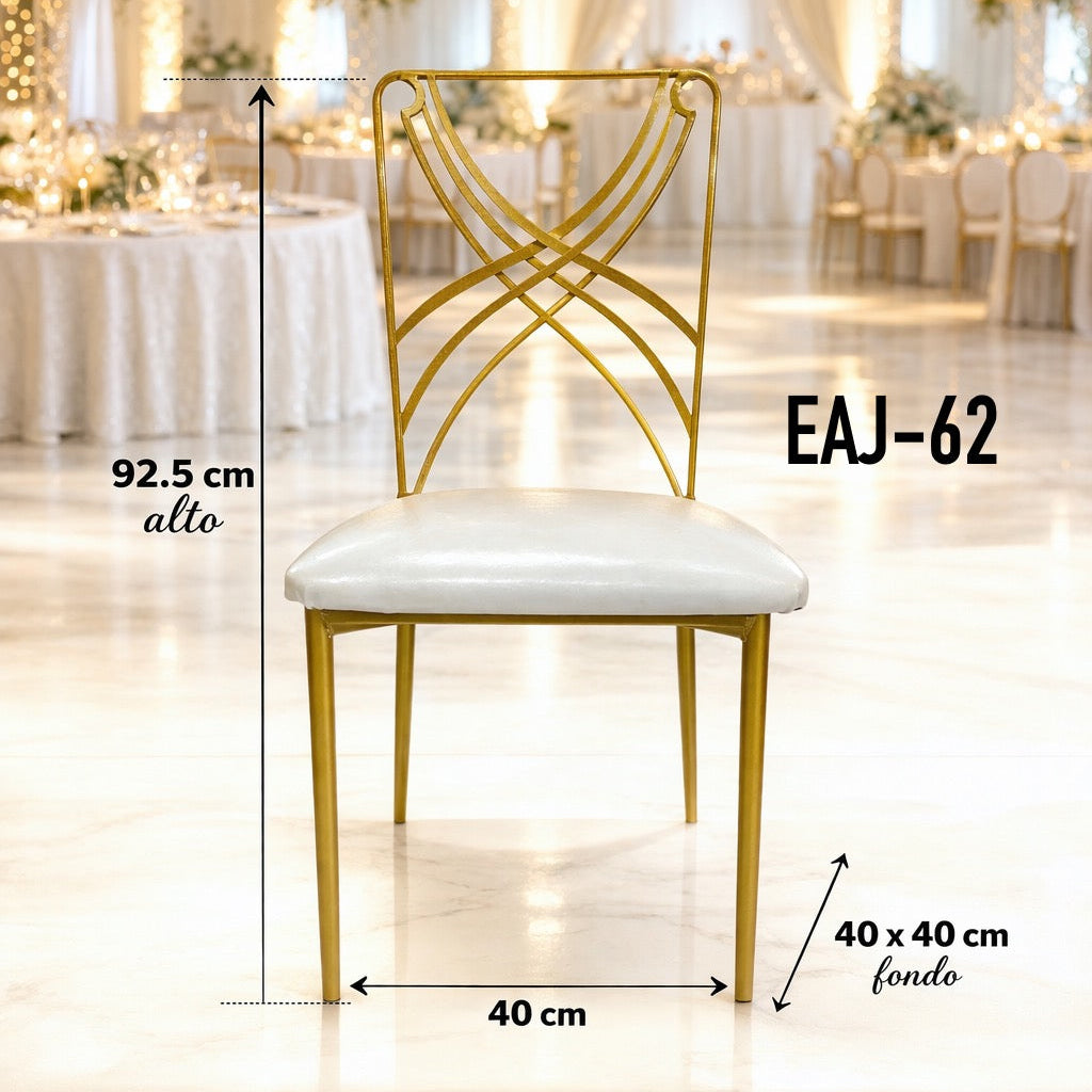 SILLA CON RESPALDO DE ACERO INOXIDABLE EAJ-58