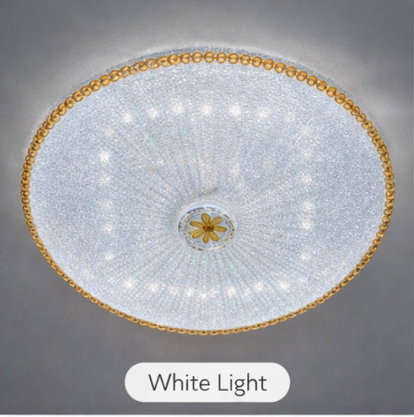 LÁMPARA LED REDONDA ORILLA DORADA DBY-125
