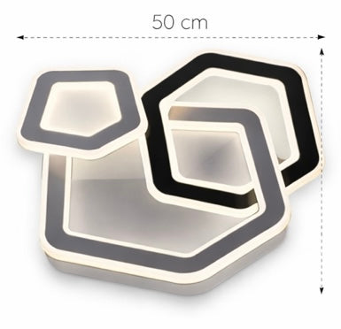 LAMPARA LED MODERNA DE TECHO HEXAGONAL - miles-deproductos