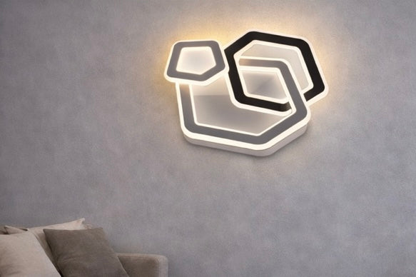 LAMPARA LED MODERNA DE TECHO HEXAGONAL - miles-deproductos