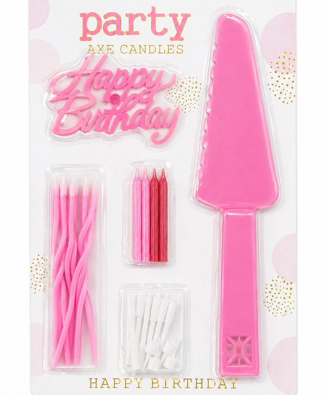 SET DE VELAS Y CUCHILLO DE COLORES DE CUMPLEAÑOS EAW-153