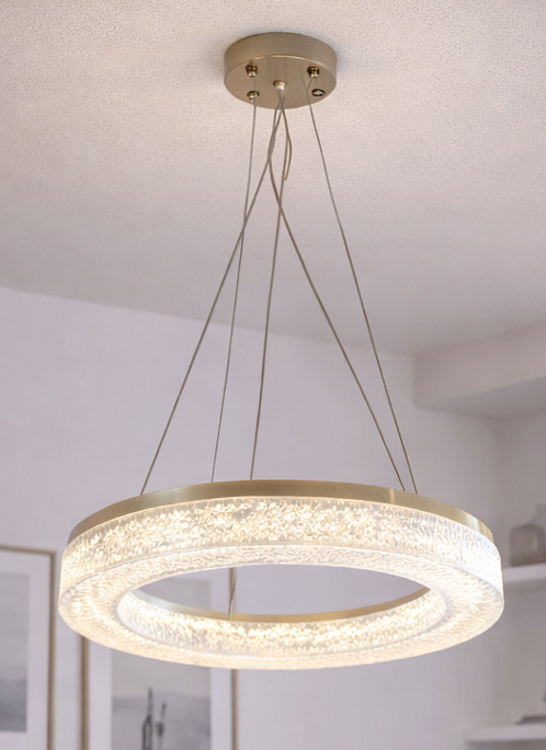 LÁMPARA COLGANTE LED HALO DE ACRILICO DBY-61