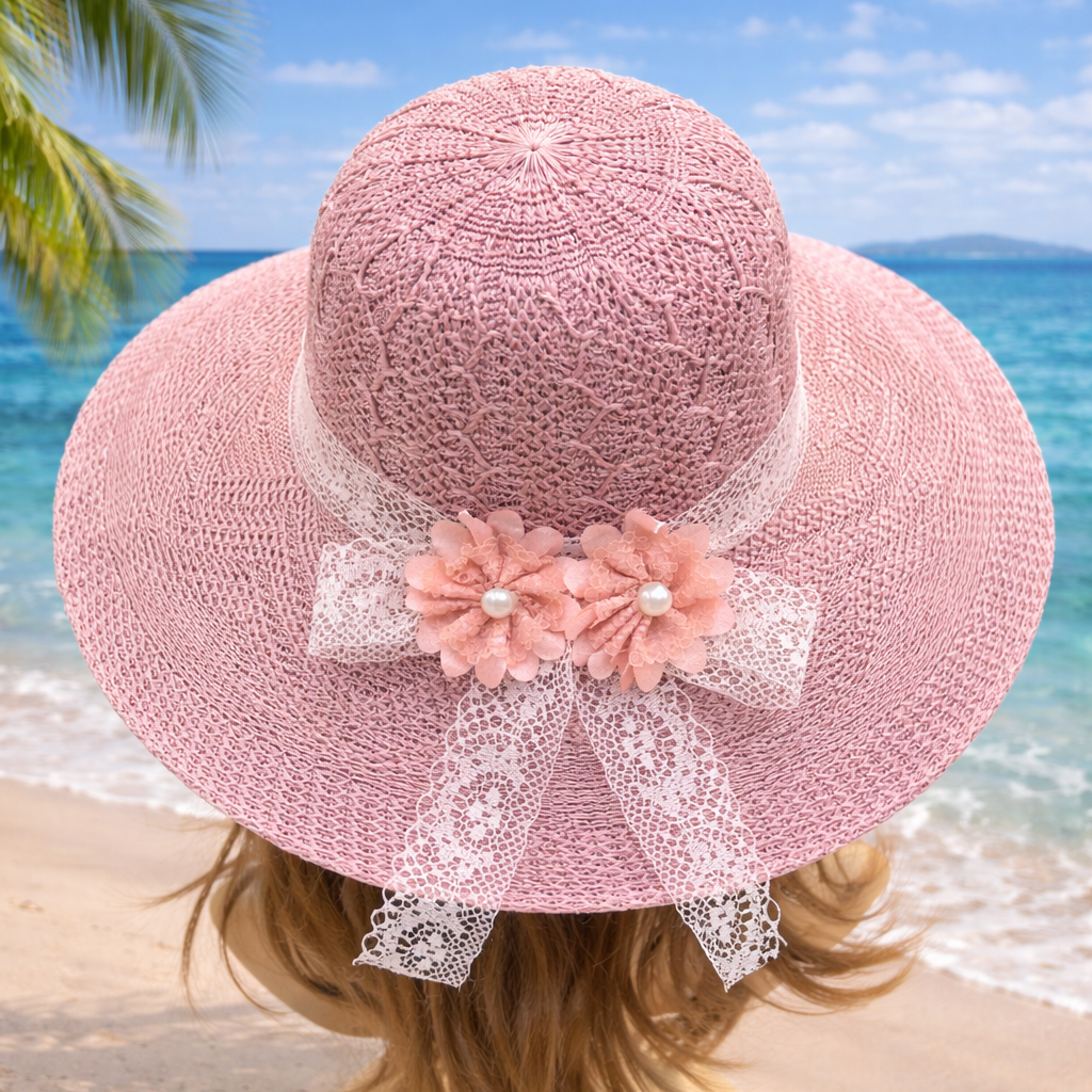 SOMBRERO DE PLÁSTICO PARA MUJER EAQ-1454 - miles-deproductos
