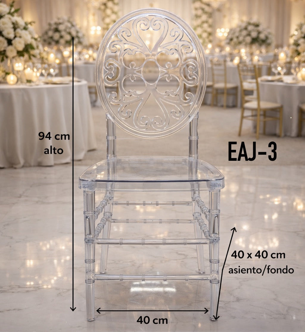 SILLA CON RESPALDO ACRILICO EAJ-3