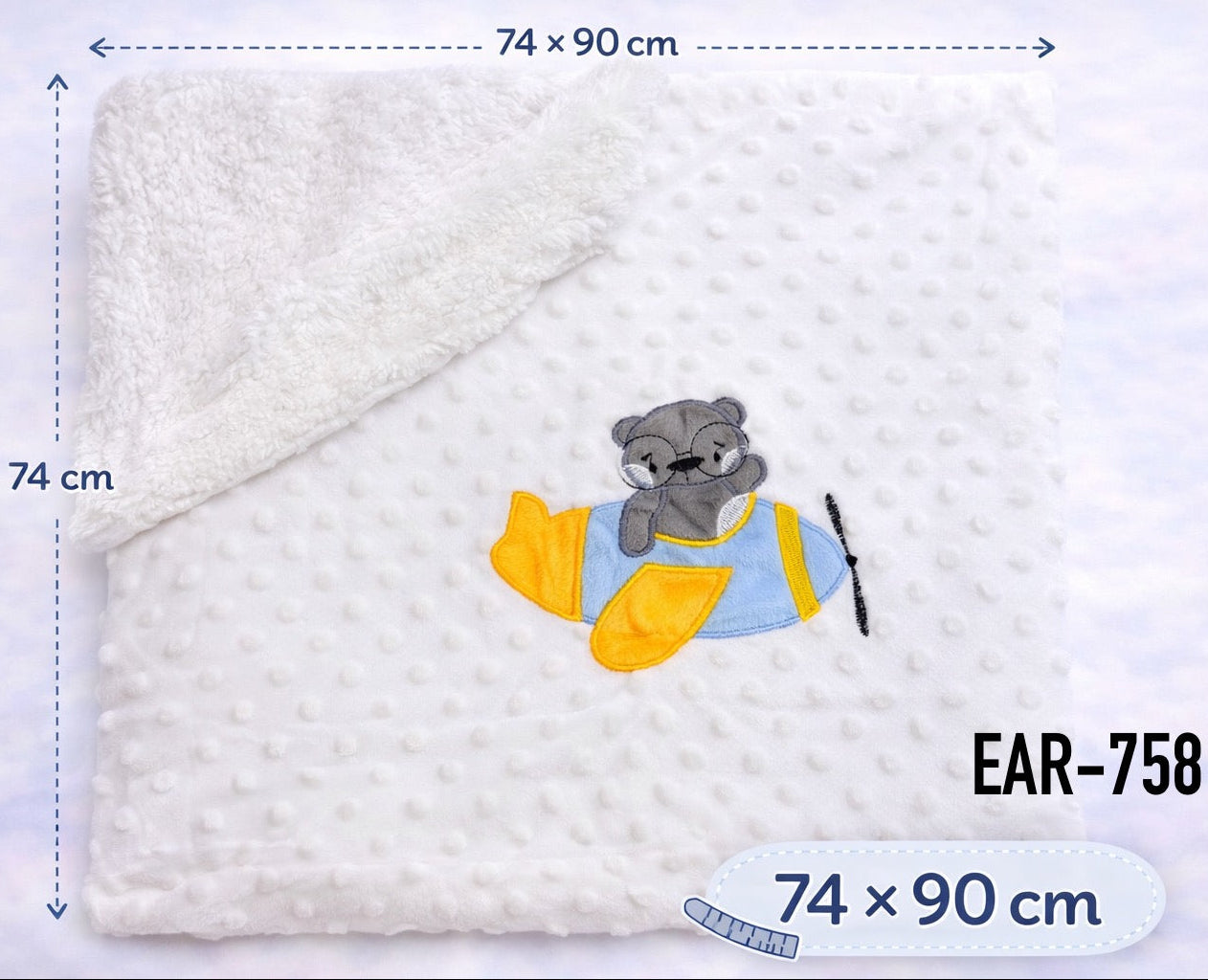 MANTA DE POLIÉSTER CON ESTAMPADO DE DIBUJOS ANIMADOS EAR-758
