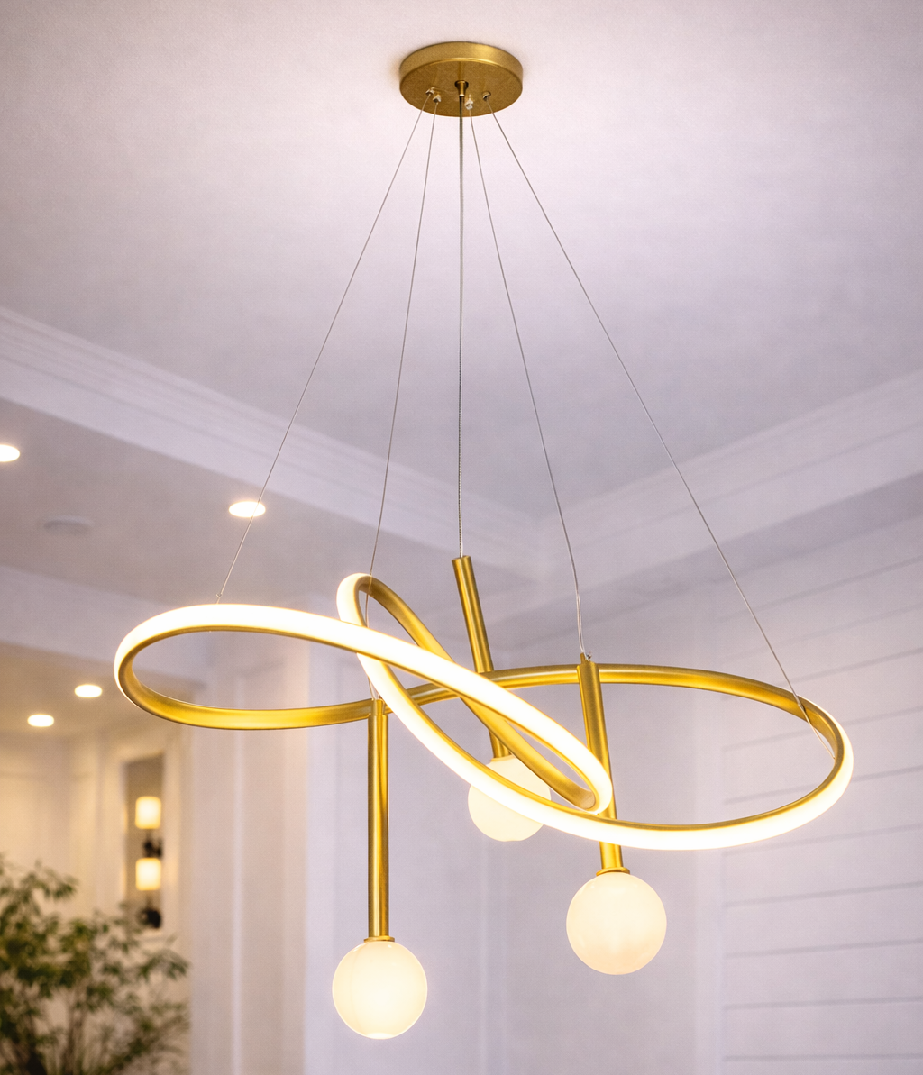 LÁMPARA COLGANTE DE TIRA DE LUZ CIRCULAR DBY-60