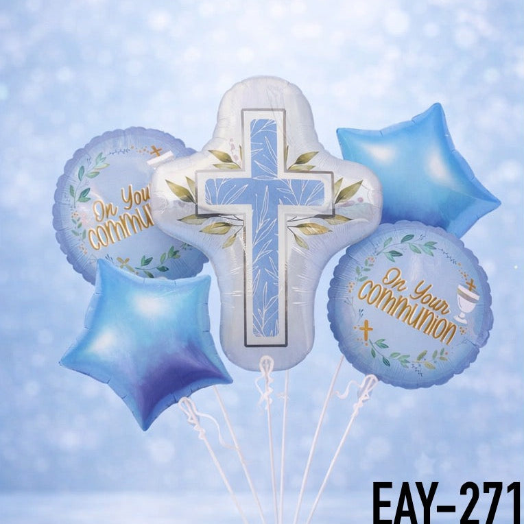 SET DE GLOBOS PRIMERA COMUNION EAY-271