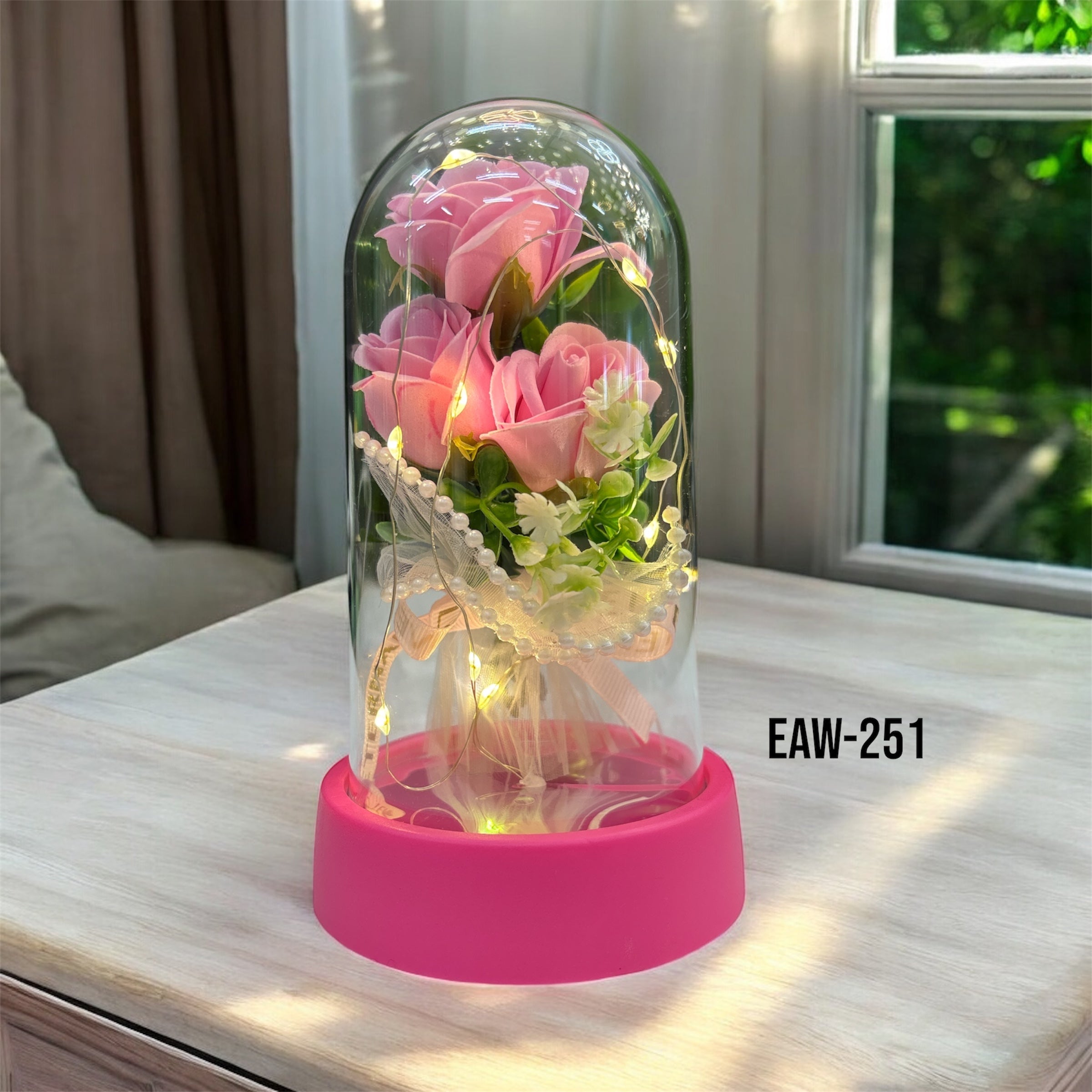 FLOR DE REGALO EN DOMO - miles-deproductos