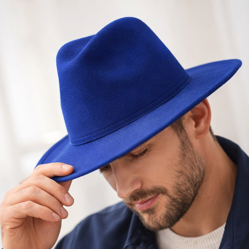 SOMBRERO DE PLÁSTICO DE TEJIDO VAQUERO DE COLORES EAW-1106