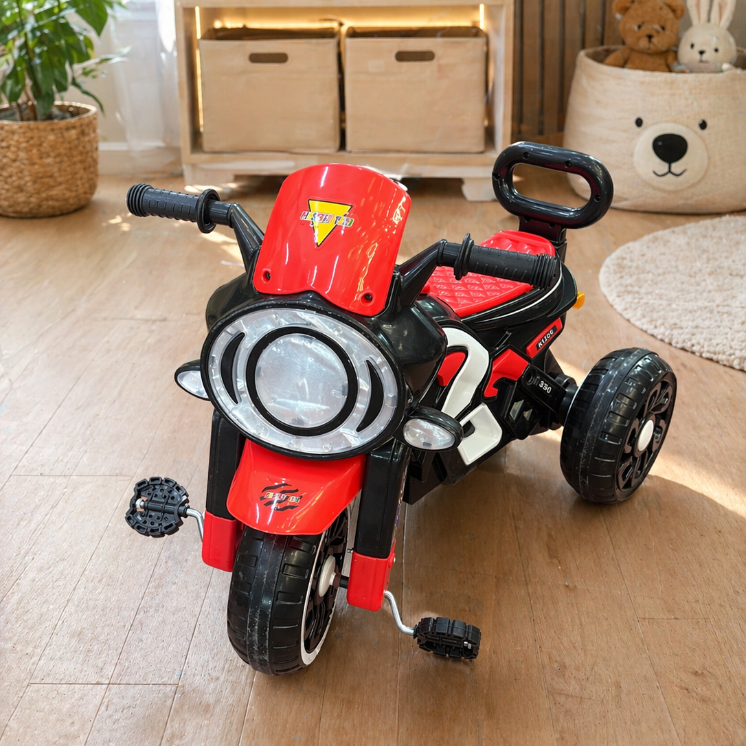MOTOCICLETA DE JUGUETE PLÁSTICA PARA NIÑOS NEON ROJO 34DIP835