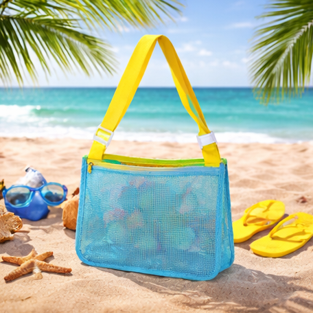 BOLSA DE PLAYA PARA NIÑOS DE POLIÉSTER CUADRADADBZ-66