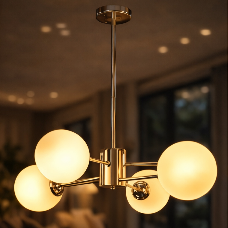 LAMPARA MODERNA TIPO SPUTNIK DE 6 GLOBOS DBY-98