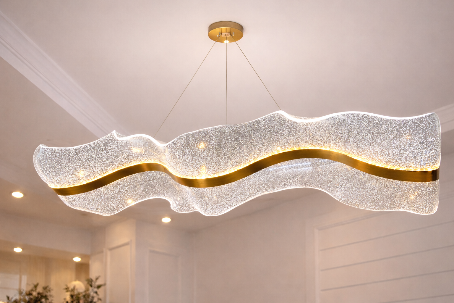 LÁMPARA DE ARAÑA DEL RESTAURANTE TIENE TIRAS DE LUZ LED DBY-85