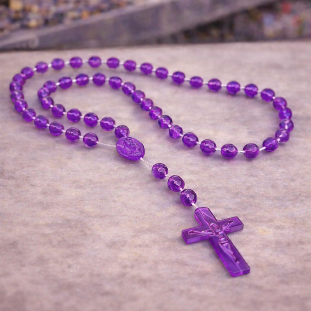 COLLAR ROSARIO RELIGIOSO PLASTICO WOW-230010