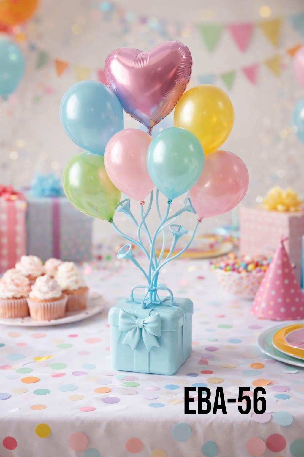 PORTA GLOBOS DE PLÁSTICO CON CAJA DE REGALO - miles-deproductos