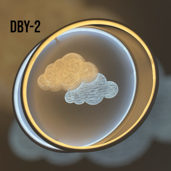 LÁMPARA LED DE PLÁSTICO CON PATRÓN DE NUBES BLANCAS DBY-002 - miles-deproductos