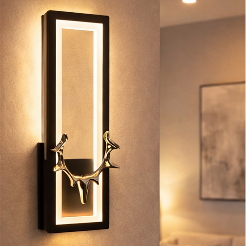 LÁMPARA DE PARED LED DE PLÁSTICO EN FORMA DE CUERNO DE CIERVO DBY-173