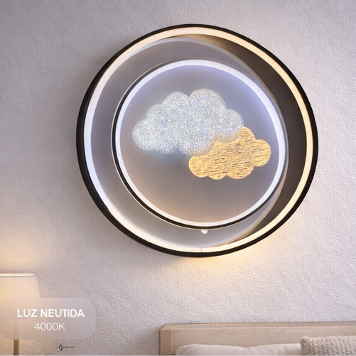 LÁMPARA LED DE PLÁSTICO CON PATRÓN DE NUBES BLANCAS DBY-002