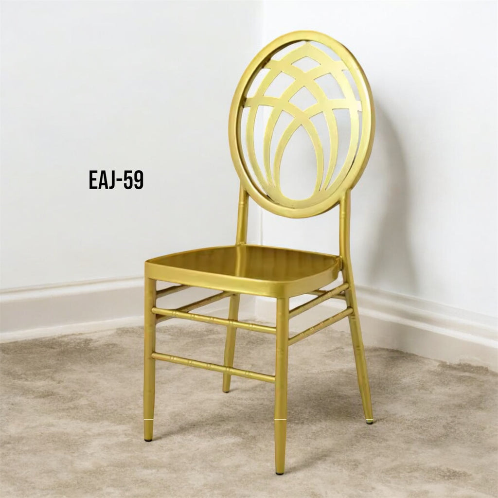 SILLA CON RESPALDO DE ACERO INOXIDABLE EAJ-59