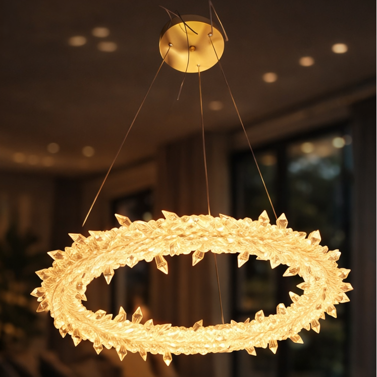LÁMPARA COLGANTE DE HALO LED DE PLÁSTICO DBY-53