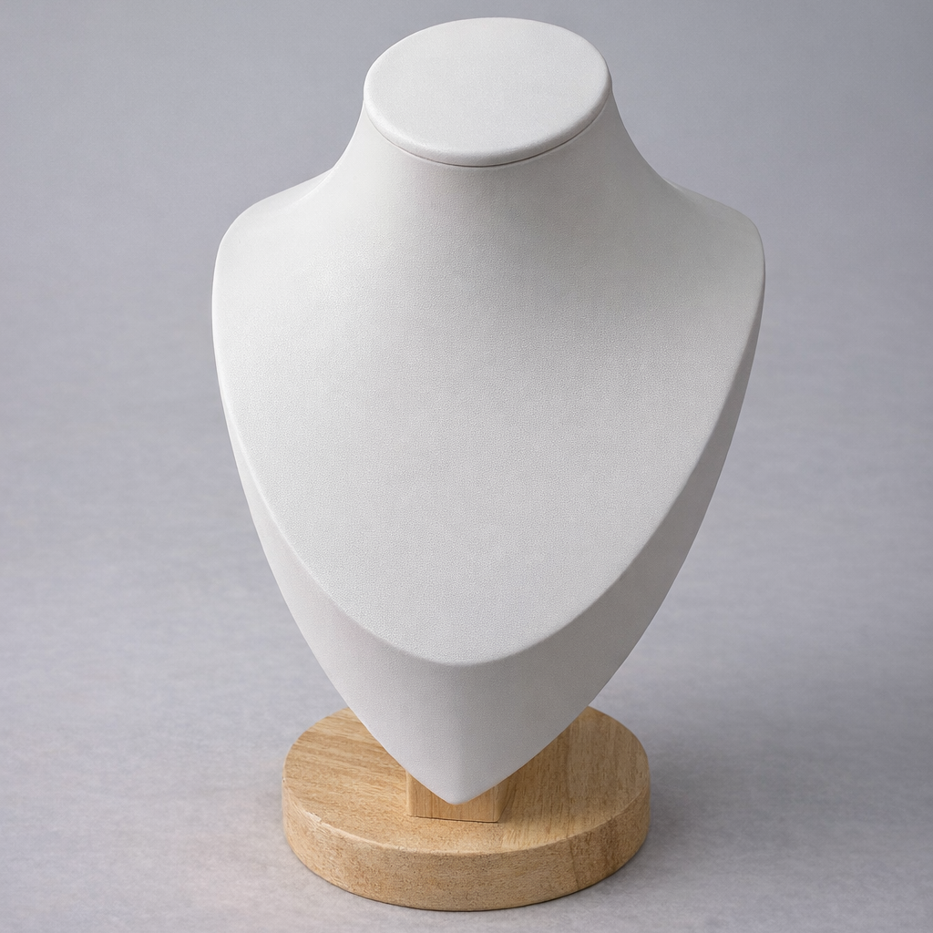 EXHIBIOR DE CUERO CON BASE DE MADERA. VM20251700